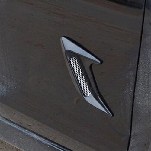 2Pcs/lot Car Auto Side Vent Air Flow Fender Intake Sticker Car Simulation Side Vents Decorative