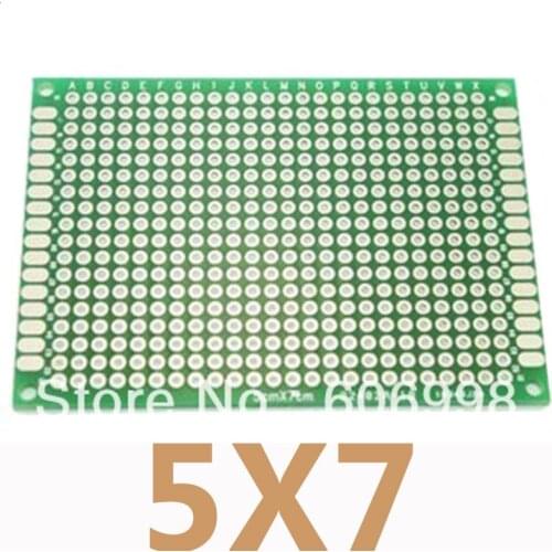 5pcs/lot 5x7cm DIY Double Side Copper Prototype PCB Universal Printed Circuit Board Experimental Plate Protoboard