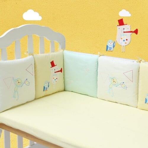 6pcs 30*30cm Velvet Cot Bumper Safety Cotton Newborn Baby Crib Bedding Set Crib Pad Protection
