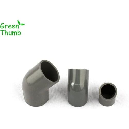 6pcs Dia 25mm PVC 45 Degree Elbow Connector Garden Water Pipe Adapters Green Thumb PVC Fittings