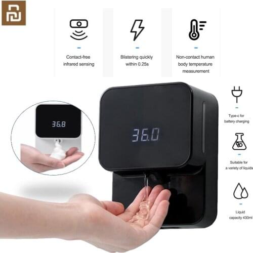 Youpin Xiaozhi LED digital temperature foam gel wall-mounted automatic soap dispenser X6 infrared wash the phone Upgrade version