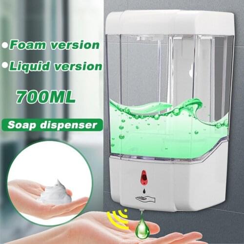 Automatic Liquid Hand Soap Dispenser Bathroom Wall-mounted Foam Sanitizer Touch Induction Device