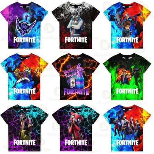 Kids Tshirt Fortnite Nita Victory Boys Girls Cartoon Tees Tops Teen Clothes 3 To 14 Years Spike Battle Royale 3D Tees