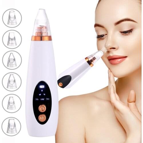Electric Facial Vacuum Cleaner to Clean Pores and Acne Blackheads and Acne Meter USB Rechargeable Cleanser Grinder Facial Clean