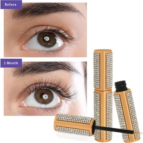 Diamond Clear Black Eye Lash Growing Extension Essence Custom Private Label Makeup Natural Eyelash Growth Serum