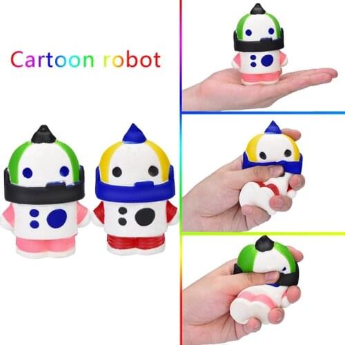 Kawaii Squishy Soft Cartoon Space Robot Scented Squishies Slow Rising Toys