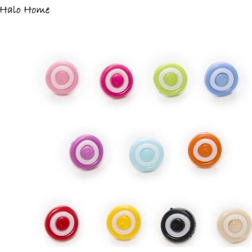 50pcs Shank Round Nylon Fabric Covered Buttons Home Sewing Scrapbooking Clothing Decor Card Making DIY 14mm