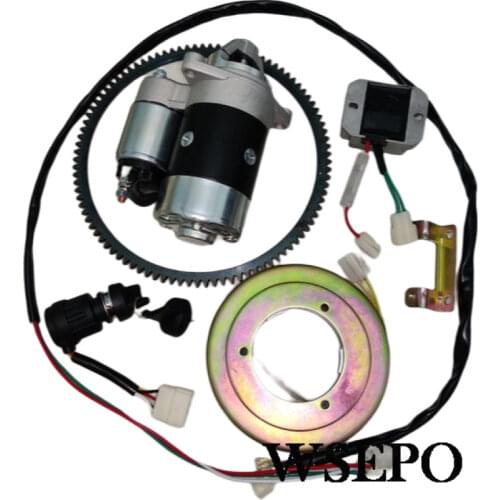 Chongqing Quality! Electric Start Rebuild Kit(incl. start motor/regulator/ring etc) for 186F L100 9HP Air Cooled Diesel Engine