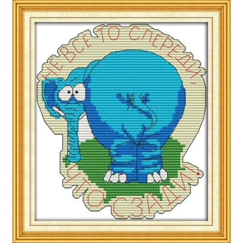 The funny animal (5) cross stitch kit 14ct 11ct count print canvas stitches embroidery DIY handmade needlework plus