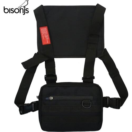 2021 MenTactical Shoulder Bags Chest Rig Bag Hip Hop Streetwear Functional Bag Belt Bag Pouch Packs Unise Adjustable Pockets