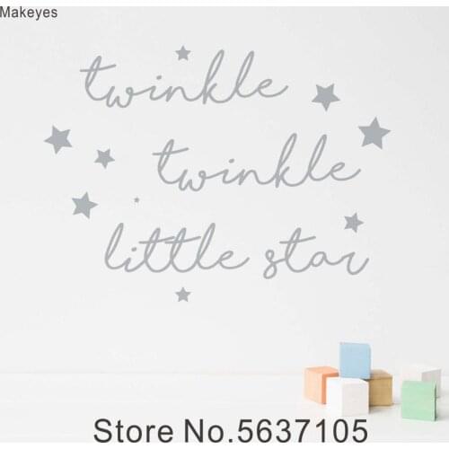 Makeyes Little Stars Quotes Wall Stickers Home Kids Bedroom Love Wall Decals Vinyl Design Sweet Words Wall Decoration Q090