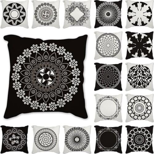 Mandala Cushion Cover Cotton Linen Bohemia Decorative Throw Pillows Cushion for Sofa Home Decoration Pillow Cases 45*45cm