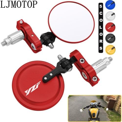 New Motorcycle Mirrors 3 Inch Round Folding Bar End Side Mirror For Yamaha YZFR25 YZFR6 YZFR3 YZFR1 YZF R25 R6 R3 R1 2013-2020