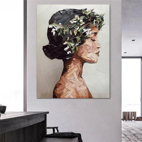 Original art 100% handpainted Figure Picture Abstract Oil Painting Women Wall Art Canvas Painting Home Decor Painting for room