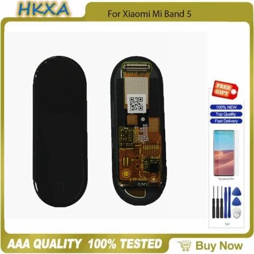 Original 5.0 AMOLED For Xiaomi Mi Band 5 LCD Display Touch Screen Digitizer For Xiaomi Mi Band5 Smart Watch Wristband Screen