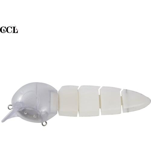 89mm 42g Hard Plastic Custom Unpainted Tadpole Fishing Lures Blank Jointed Swimbait Floating Sinking Lure In All Waters