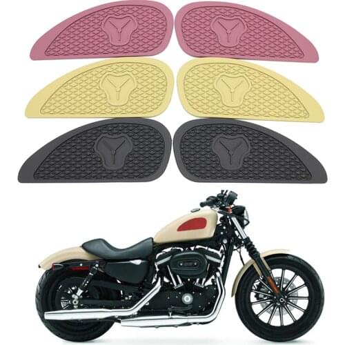 Evomosa Retro Motorcycle Cafe Racer Gas Fuel Tank Rubber Stickers Pad Protector Sheath Knee Grip Protector Univeral Tank Pad
