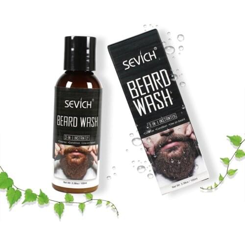Sevich Deep Cleansing Beard Wash 100ML Mens Beard Shampoo Nourishing Beard Cleanser Moisturizing Whisker Wash Shampoo