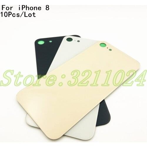 10Pcs/Lot For iPhone 8 8Plus X XR XS XS Max Glass Battery Cover Rear Door Housing Big Hole Camera Back Glass Replacement parts
