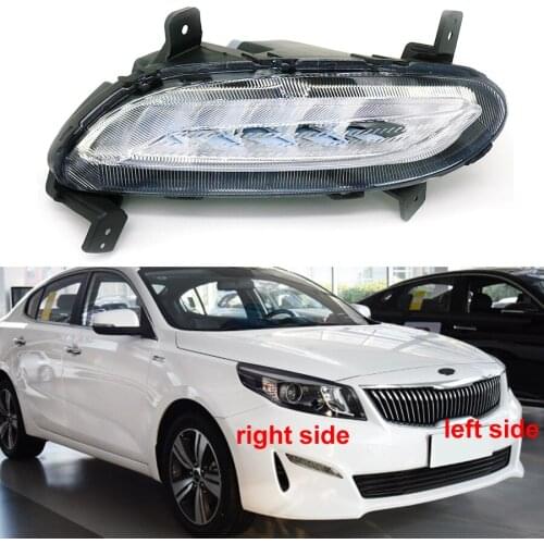 For Kia K4 2017 2018 2019 LED Fog Lamp Driving Car Front Bumper Grille Signal Lamp Fog Lights Assembly
