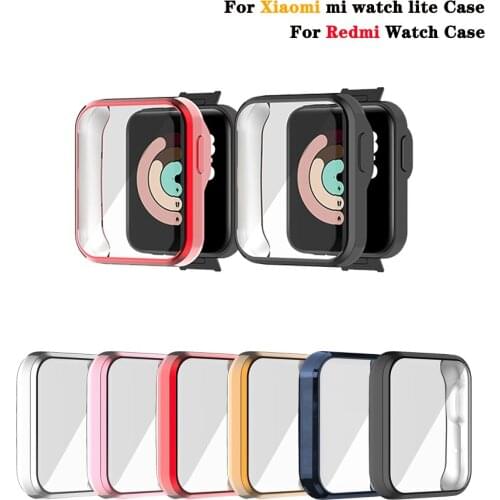 Soft TPU Colorful Protector Case for Xiaomi Mi Watch Lite Watch Screen Protective Cover Skin Shell for Redmi Watch Accessories