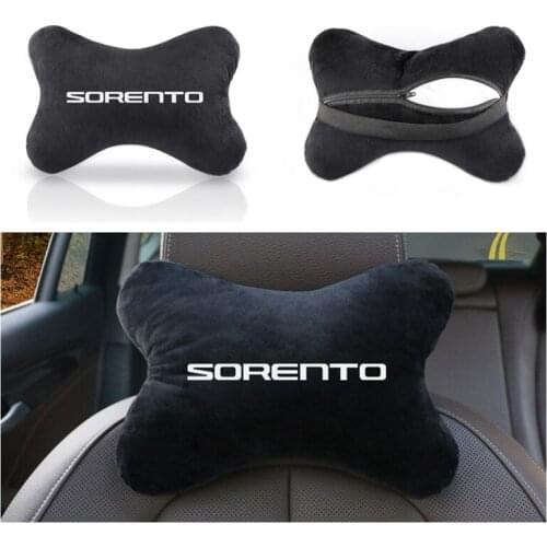 1pcs Car Headrest Cover Auto Seat Cover Head Neck Rest Cushion Neck Pillow Seat Cover for Kia SORENTO 2017 2018 Accessories