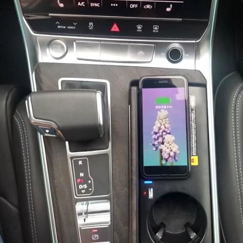 For Audi A6 C8 A7 2019 2020 2021 QI 15W mobile phone charger fast wireless charger charging plate accessories for iPhone 8 11