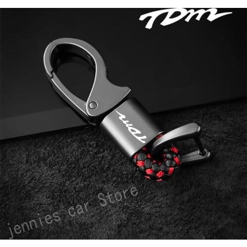For yamaha tdm 850 4tx 900 tdm850 tdm900 motorcycle Accessories Custom logo hanging waist with metal leather cord keychain