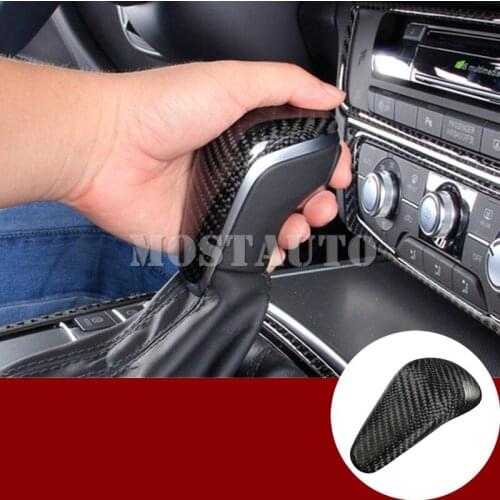 For Audi A7 S7 Carbon Fiber Center Console Gear Shift Knob Trim Cover 2015-2018 1pcs Car Accessories Interior Car Decor Car Trim