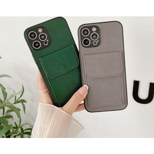 Luxurys Card Pocket Lychee Pattern Phone Case For iPhone 12 Pro Max Leather Wallet Back Case For iphone 11Pro XR Xs Women Gift