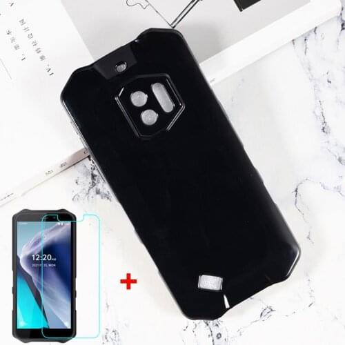 WP12 Case Soft Black TPU Case for aukitel WP12 Transparent Phone Case Coque with Tempered Glass For Oukitel WP12 WP 12 Pelicula