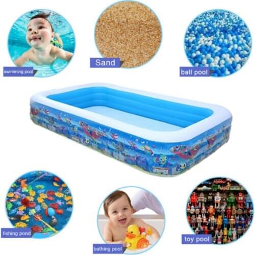 Children Inflatable Pool High Quality Childrens Home Use Pad Pool Large Size Inflatable Square Swimming Pool Family Pool Bath