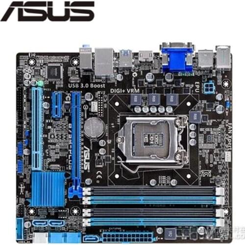 For ASUS B75M-PLUS Computer Motherboard LGA 1155 DDR3 For Intel B75 P8B75 Desktop Mainboard SATA II PCI-E X16 Used