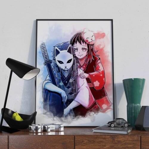 Home Decoration Canvas Demon Slayer Pictures Wall Art Paintings Prints Modern Anime Modular Poster For Living Room No Framework
