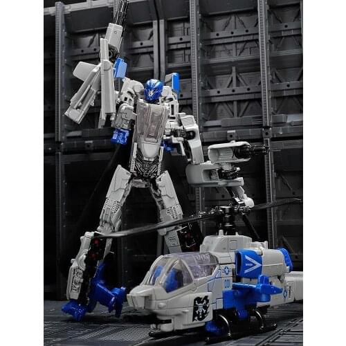 AOYI Transformation Toys Action Figures H6001-7 Hurricane Helicopter Deformation Robot Alloy Collection Movie Model Toys For Boy