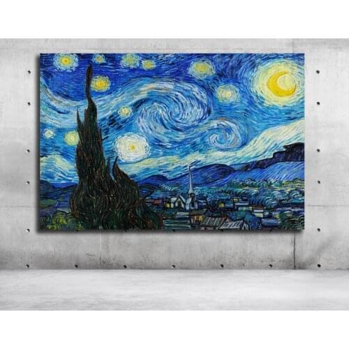 5D Diamond Painting The Starry Night (1889) Vincent Van Gogh Vincent Van Gogh Print Vincent Van Gogh Poster The Starry Night