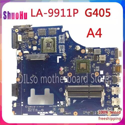 KEFU VAWGA/GB LA-9911P Motherboard A4-5000 CPU HD8570M/R5 M230 2G For Lenovo G405 Motherboard DDR3 HM77 AMD Ideapad 2 Slots
