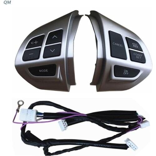 Car-styling Buttons for Mitsubishi ASX Multi-function Car Radio Volume Steering Wheel Control Switch with Cables 13MF