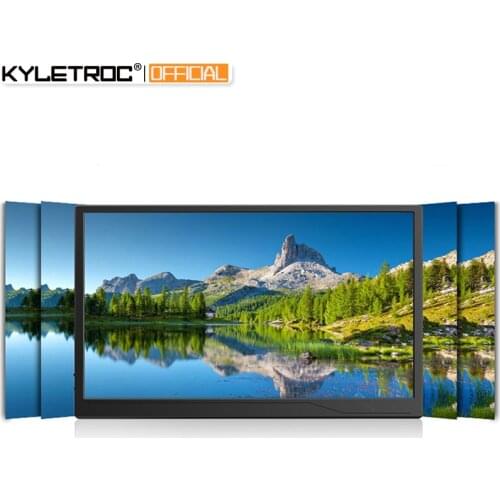 KYLETROC 15.6" HDMI TYPE C 1920*1080P IPS Portable Screen HDR Touch Optional Gaming Portable Monitor for Switch Xbox PS5 Macbook