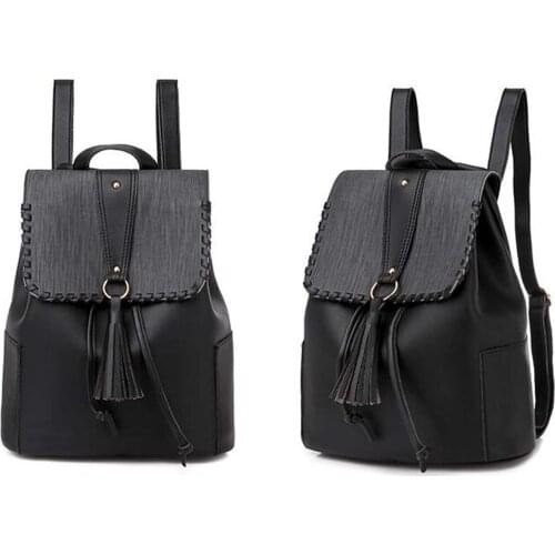 Hot Sale Free Shipping New Style Fashion Tassels Backpack Womens High Quality Leather Shoulder Bags Girls Travel Bag
