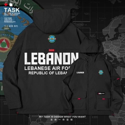 Lebanese Republic Lebanon LBN men jacket hooded air force logo army fan streetwear nation mens chaquetas hombre clothes autumn