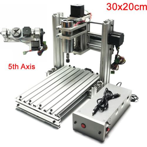 DIY 3020 Metal CNC Router 5Axis 4Axis 3Axis Engraving Milling Machine USB Port For Pcb And Woodworking With Mach3 Software