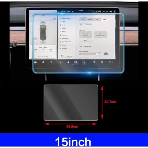 For Tesla Model Y 2019 2020 2021 Multimedia GPS Navigation LCD Screen Tempered Glass Protective Film Anti Scratch Accessories