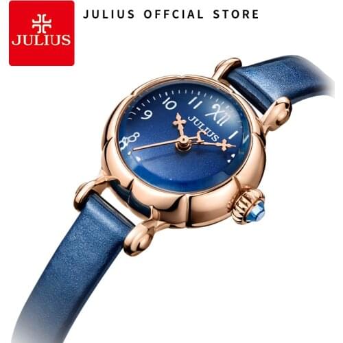 Julius 2018 New Spring Watches Starry Sky Dial 23mm Ultra Slim Watches Ladies Bracelet Quartz Wristwatch Erkek Kol Saati JA-969