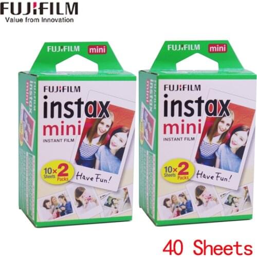 New 40 sheets Fujifilm instax mini 8 film white Edge 3 Inch wide film for Instant Camera mini 8 7s 25 50s 90 Photo paper