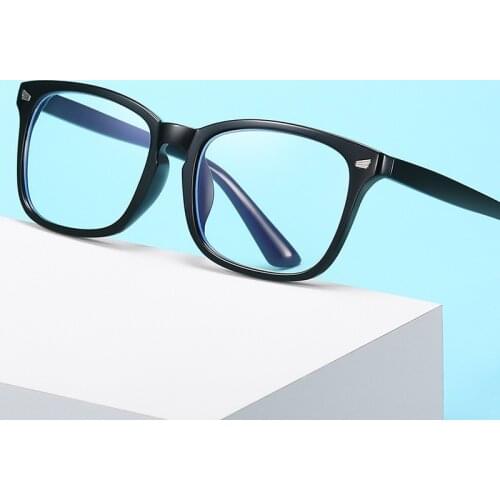 Anti-blue Light Glasses for Women Flat Mirror Ladies Fashion Box Computer Gaming Blue Light Blocking Glasses Protect Eyes