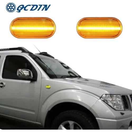 QCDIN For Nissan Navara (D40) Side Marker Light Turn Signal Light Adapter Signal Light For JNissan Pathfinder III R51 Note E11
