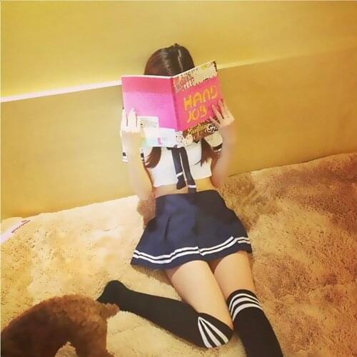 Sexy School Girl Erotic Women Costume Lace Babydoll Cosplay Lingerie Student Uniform With Miniskirt Pleated Skirt Outfit