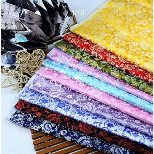 High grade nylon brocade fabric fashion fabric retro light luxury cheongsam fabric antique embroidery fabric