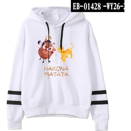 Funny Cartoon 90s Lion King Sweatshirts Women Hakuna Matata Hoodies Printed Pullover Unisex Hip Hop Hoodie For Kids Tops